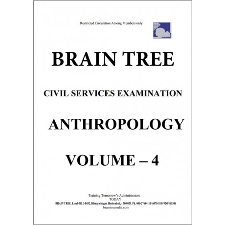 Anthropology Optional Printed Notes | Brain Tree | English Medium | 2024 Edition 