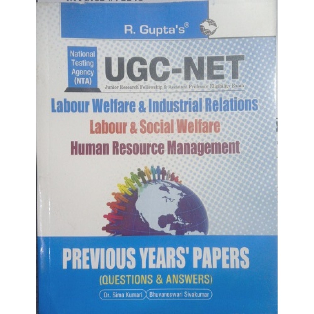 R' Gupta Publication [UGC NET/JRF/SET - Labour Welfare & Industrial Relations Labour & Social Welfare Human Resource Management Paper - I, II & III, Previous Years' Papers, English, Paperback]