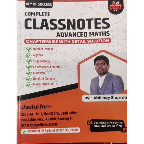 Abhinaya Sharma Complete Class Notes Advance Maths| English medium 