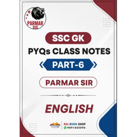 Parmar SSC PYQs Part -6 Class Notes 2026-27 | English Medium 