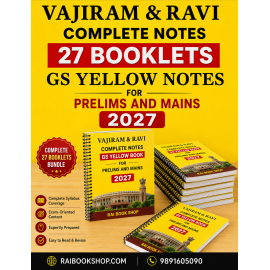 Vajiram and Ravi Notes UPSC CSE 2026-27  Yellow Books Complete GS Notes for CSE Prelims and Mains  | English Medium