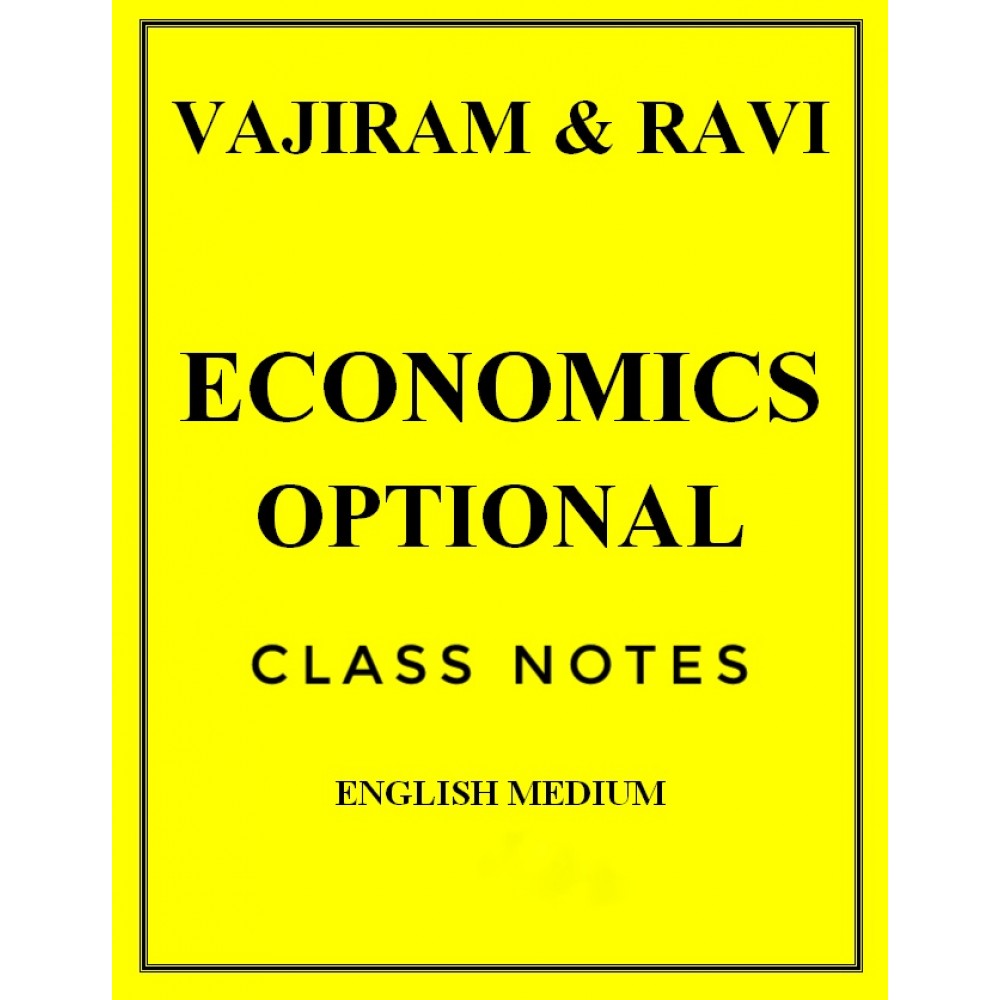 Economy Optonal Hand Written Notes by Vaji Ram and Ravi | Hand Written| English Medium 