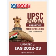 UPSC Syllabus By GS Score 2023- 2024 |Pre cum Mains English 
