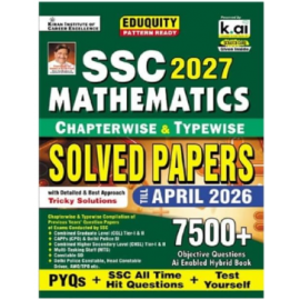 Kiran SSC 2027 Mathematics Chapterwise & Typewise Solved Papers till April 2026, 7500+ Objective Questions (ENGLISH MEDIUM)