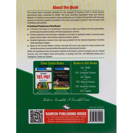 R. Gupta's Publication [DSSSB - Teacher TGT Social Science Precruitment Exam Study Material with Solved MCQs (English) Paperback] by R. Gupta Team