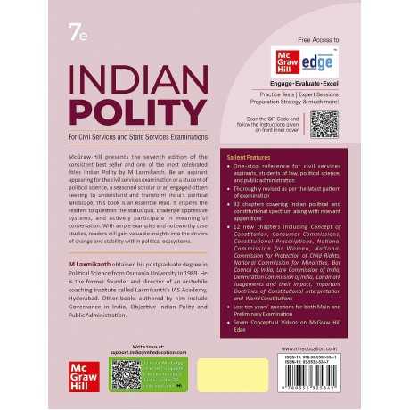 Indian Polity (English| 7th Edition) | UPSC | Civil Services Exam | State Administrative Exams | English | 