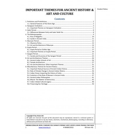 Vision IAS Notes General Studies UPSC Prelims and Mains Exam 2026-27 |English medium 
