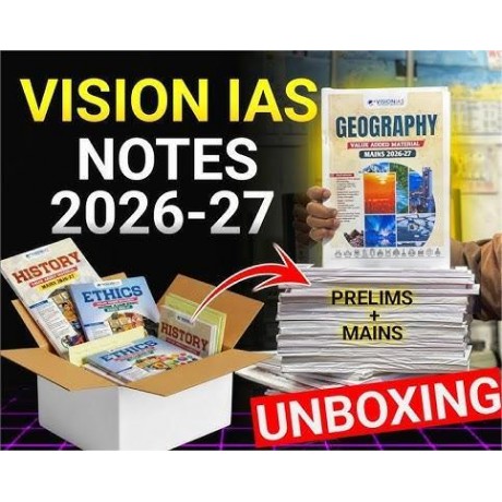 Vision IAS Notes General Studies UPSC Prelims and Mains Exam 2026-27 |English medium 