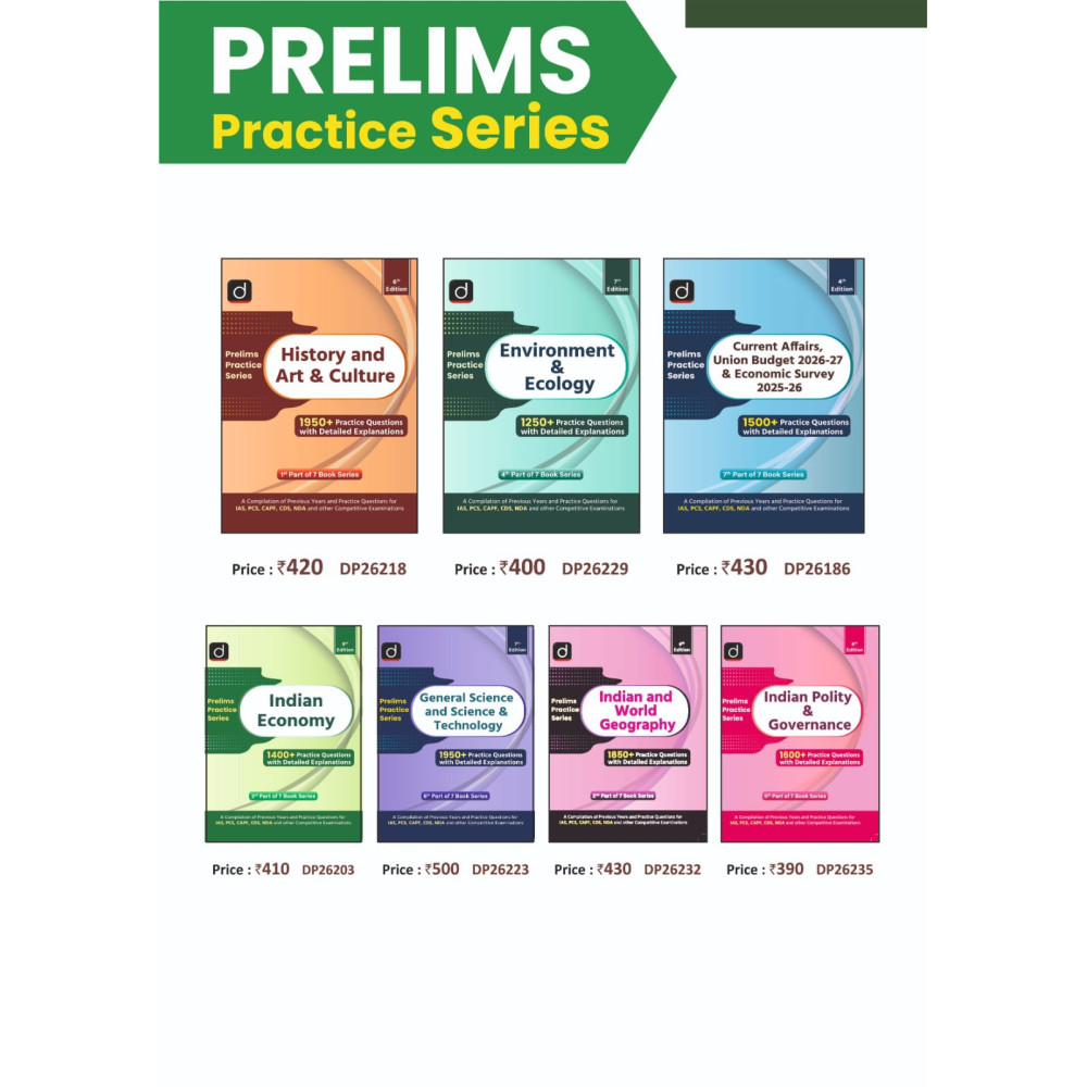 Drishti IAS Prelims Practice Series for UPSC CSE | English Medium | Set of 7 Booklets 2027-28