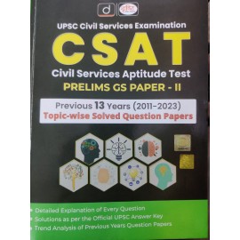 Drishti IAS CSAT Prelims GS Paper -2 Previous 13 Years Solved Paper Topic-wise 2011-2023  | English Medium
