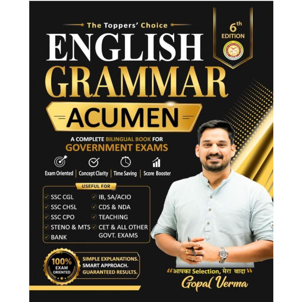 The English Acumen by Gopal Verma 2026-27 6th Edition | Revised and Fully Updated Gopal Verma English Book 2026-27 | Latest English Acumen 6th Edition ... Sir Useful for all Government Exams 2027
