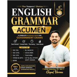 The English Acumen by Gopal Verma 2026-27 6th Edition | Revised and Fully Updated Gopal Verma English Book 2026-27 | Latest English Acumen 6th Edition ... Sir Useful for all Government Exams 2027