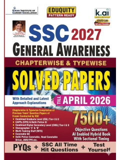 Kiran SSC General Awareness (English Medium) - Chapterwise &amp; Typewise Solved Papers 7500+ Objective Questions - LATEST EDITION
