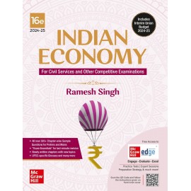 Indian Economy 16th Edition 2024-2025 By Ramesh Singh| English Medium