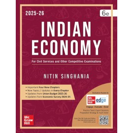 Indian Economy (English) by Nitin Singhania (IAS) for UPSC CSE 2025-26 | 6th edition | English Medium