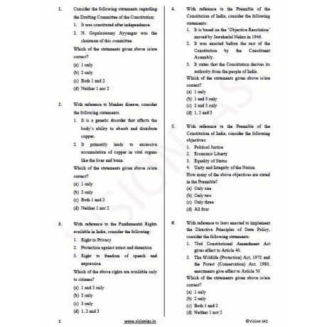 Vision IAS Test Series 2027 English Medium | Subject Wise Test 1 to 12 | UPSC Prelims 2027