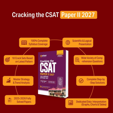 Cracking the CSAT Paper II 2027 | UPSC Civil Services Aptitude Test | Solved Papers (2026–2025) & 10 Crack Sets English