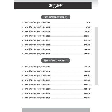 DRISHTI UPSC Hindi Sahitya Paper I & II Solved Papers 2018–2025, Hindi Medium, Civil Services Main Examination, Previous 8 Years Detailed Solutions