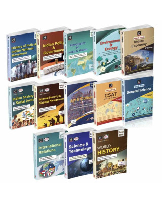 DRISHTI IAS Quick Book Combo Set of 13 Books, English Medium, for UPSC Civil Services & State PCS Exams, History, Polity, Geography, Economy, ... Science & Technology & World History 2027-28