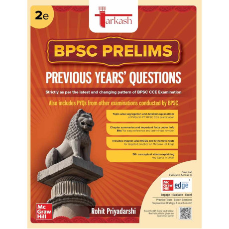 Tarkash BPSC Prelims PYQ, 2e (39th to 71st BPSC Subject-wise Solved Questions) | English