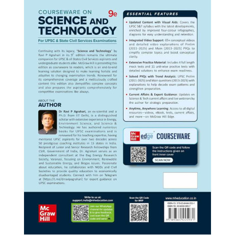 Science and Technology Courseware, 9e by Ravi P. Agrahari for UPSC 2027 | 100+ Author Video Lectures | Prelims PYQs (2011-25) & Mains PYQs (2013-25) | 11 Practice Test | Mock Tests | Colour E-book  English