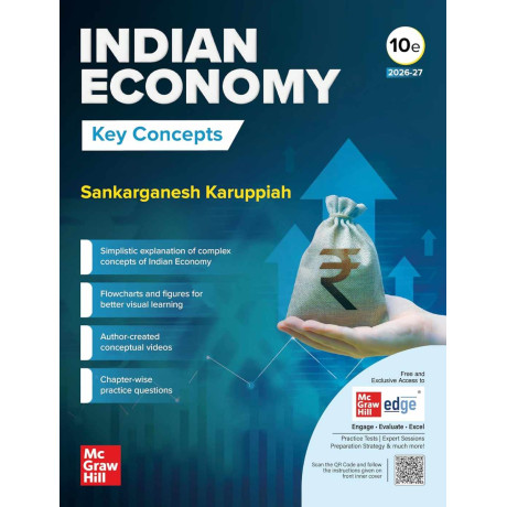 Indian Economy Key Concepts, 10e by IRS Sankarganesh Karuppiah for UPSC Civil Services 2026-27: Simplified Key Concepts with Flowcharts, Video Lectures & Practice Questions | Prelims & Mains Exams