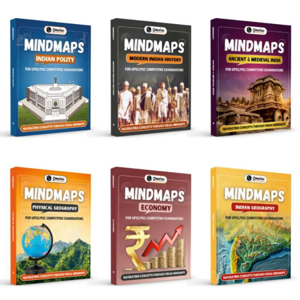 PW UPSC Mindmaps Combo Set of 6 Books For UPSC/PSC Competitive Examinations English