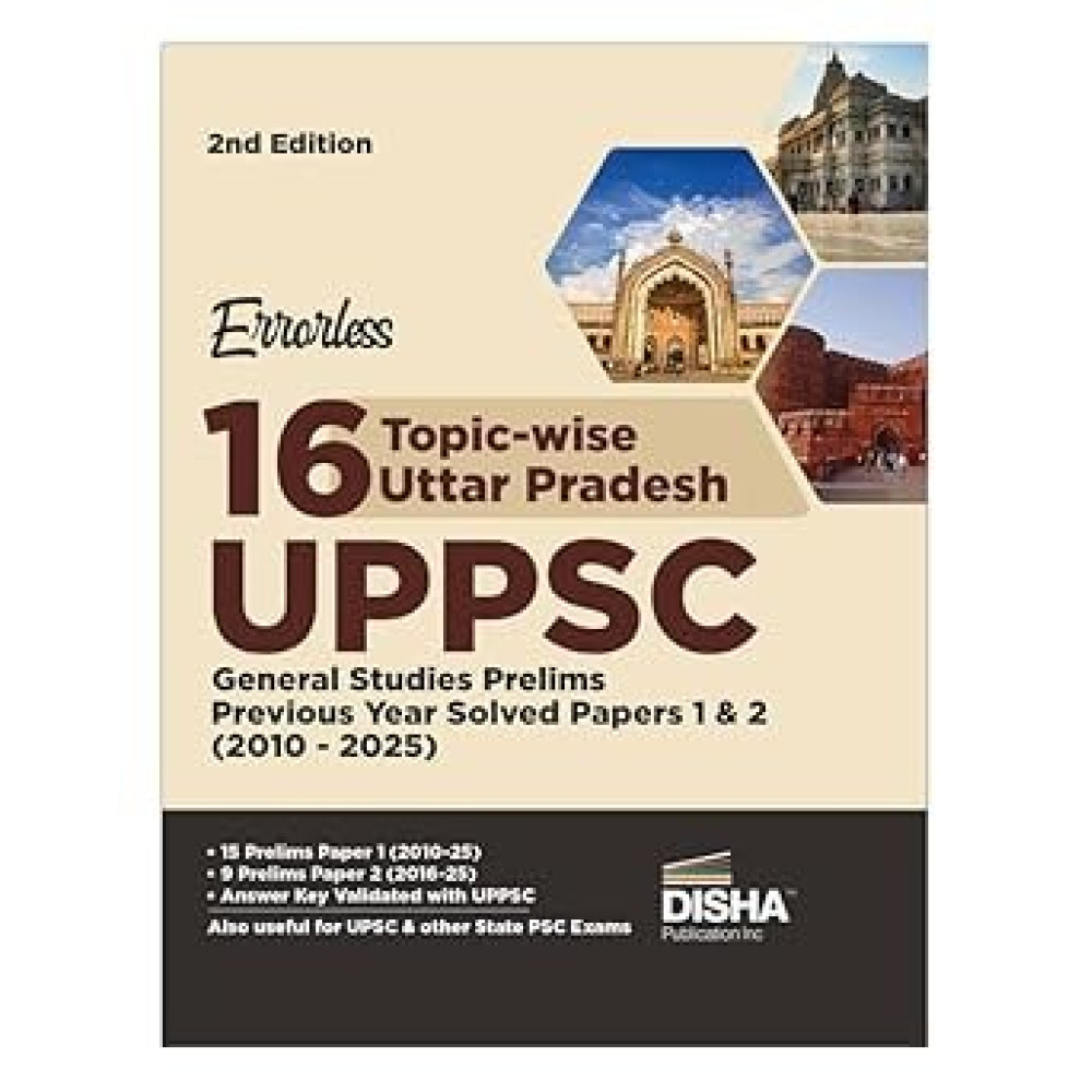 Uttar PradeshDisha UPPSC General Studies Prelims Previous Year Solved Papers 1 & 2 (2010 - 25) English