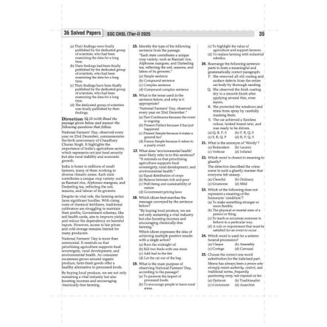 Arihant SSC CHSL (Tier 1) Exam 2026 | 36 Solved Papers English 