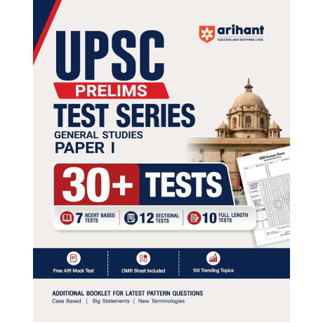 Arihant UPSC Prelims Test Series 2027 | General Studies Paper I | 30+ Tests (7 NCERT-Based, 12 Sectional & 10 Full-Length Tests) | OMR Sheet Included & AIR Mock Test | English Medium