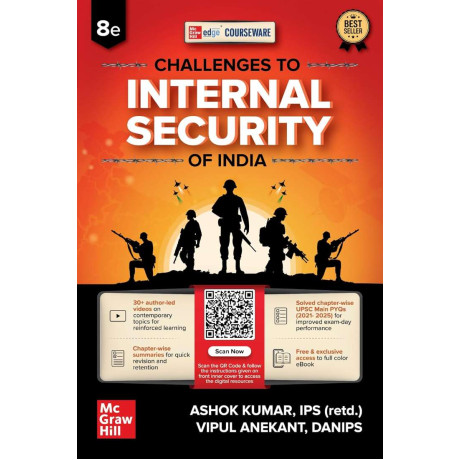 Internal Security of India, 8e for UPSC 2027-28 | Courseware | 30+ Author's Videos| Free eBook Access English