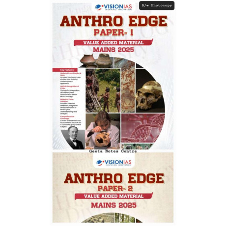 Vision IAS UPSC Mains Anthropology Optional Notes, Paper 1 & 2, latest Edition 2027