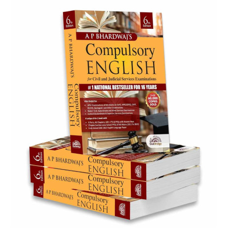 Compulsory English For IAS (Mains) Examination, 6th Edition 2027 for Civil and Judicial Services Examinations | Covering Grammar, Vocabulary, | AP Bhardwaj | OakBridge