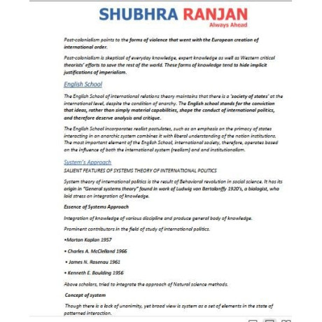 Shubhra Ranjan Mam PSIR HD Printed Notes 2026–27 | 7 Booklets Set | English Medium | UPSC Mains