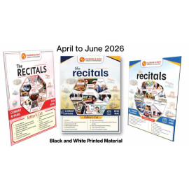 Vajiram & Ravi The Recitals Current Affairs Monthly Magazine Set (April, May, June 2026) - Black & White Printed Material for UPSC IAS Prep. English 