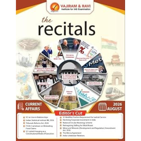  Vajiram & Ravi Current Affairs August 2026 – Printed Study Notes | Latest Civil Services & UPSC Exam Preparation Material English Medium 