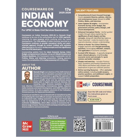 Indian Economy by Ramesh Singh | 17th Edition  (English) 2025-26