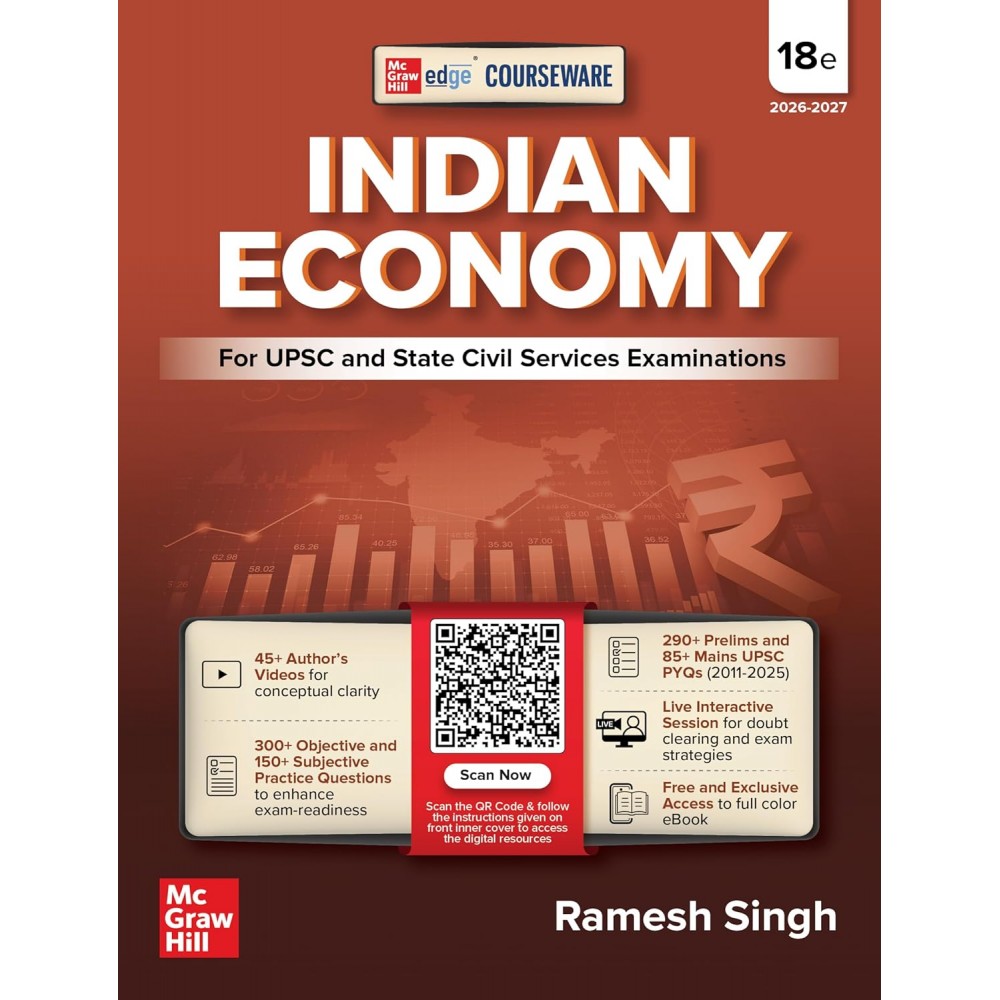 Indian Economy Courseware, 18e by Ramesh Singh |ENGLISH MEDIUM|18th Edition