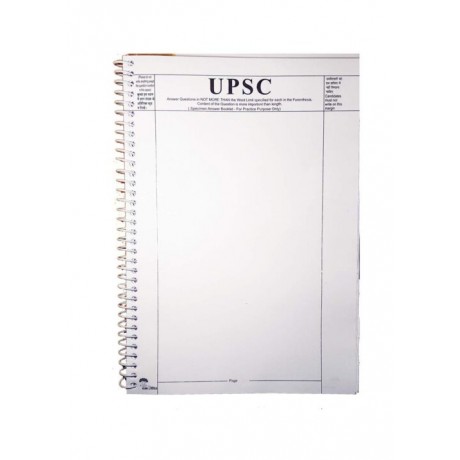 UPSC Mains Answer Writing Practice Register – A4 Size (Spiral) | Civil Service Exam Practice book 