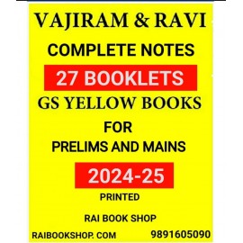 Vajiram and Ravi Notes UPSC CSE 2024-25 |Yellow Books Complete GS Notes for CSE Prelims and Mains  | English Medium